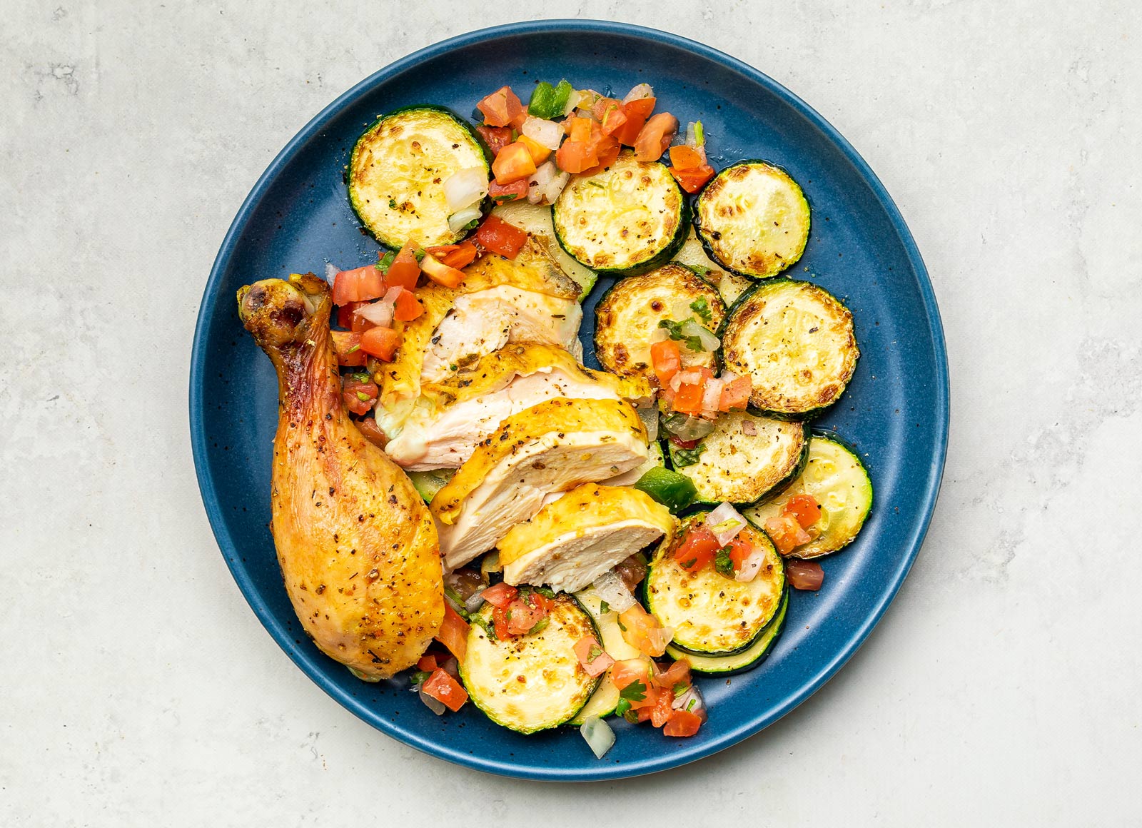 Off The Grill Plate with Zucchini