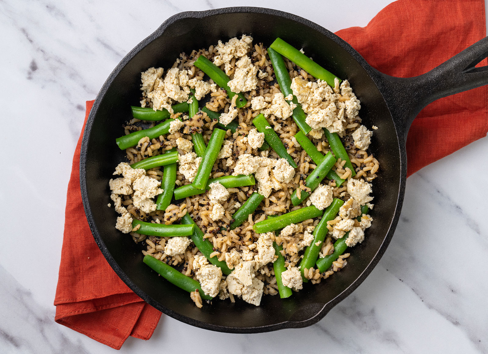 Spiced Tofu + Green Beans Rice