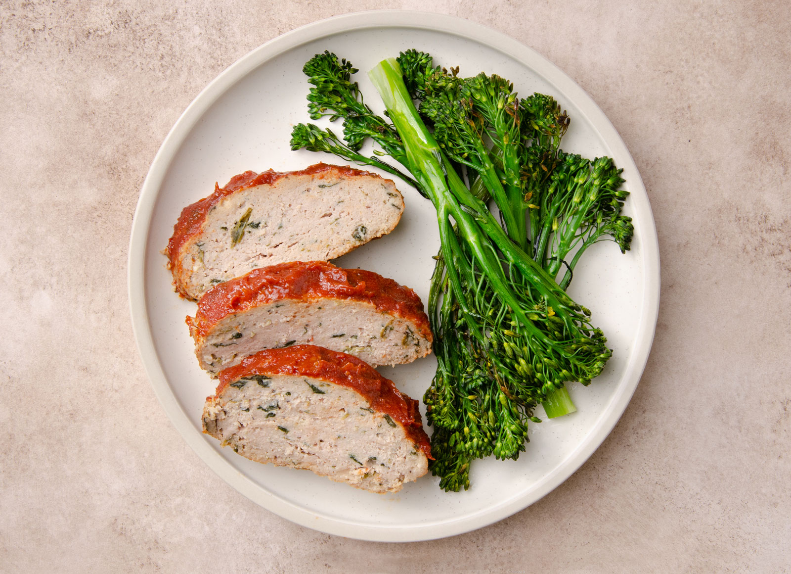 Turkey Meatloaf + Roasted Broccoli