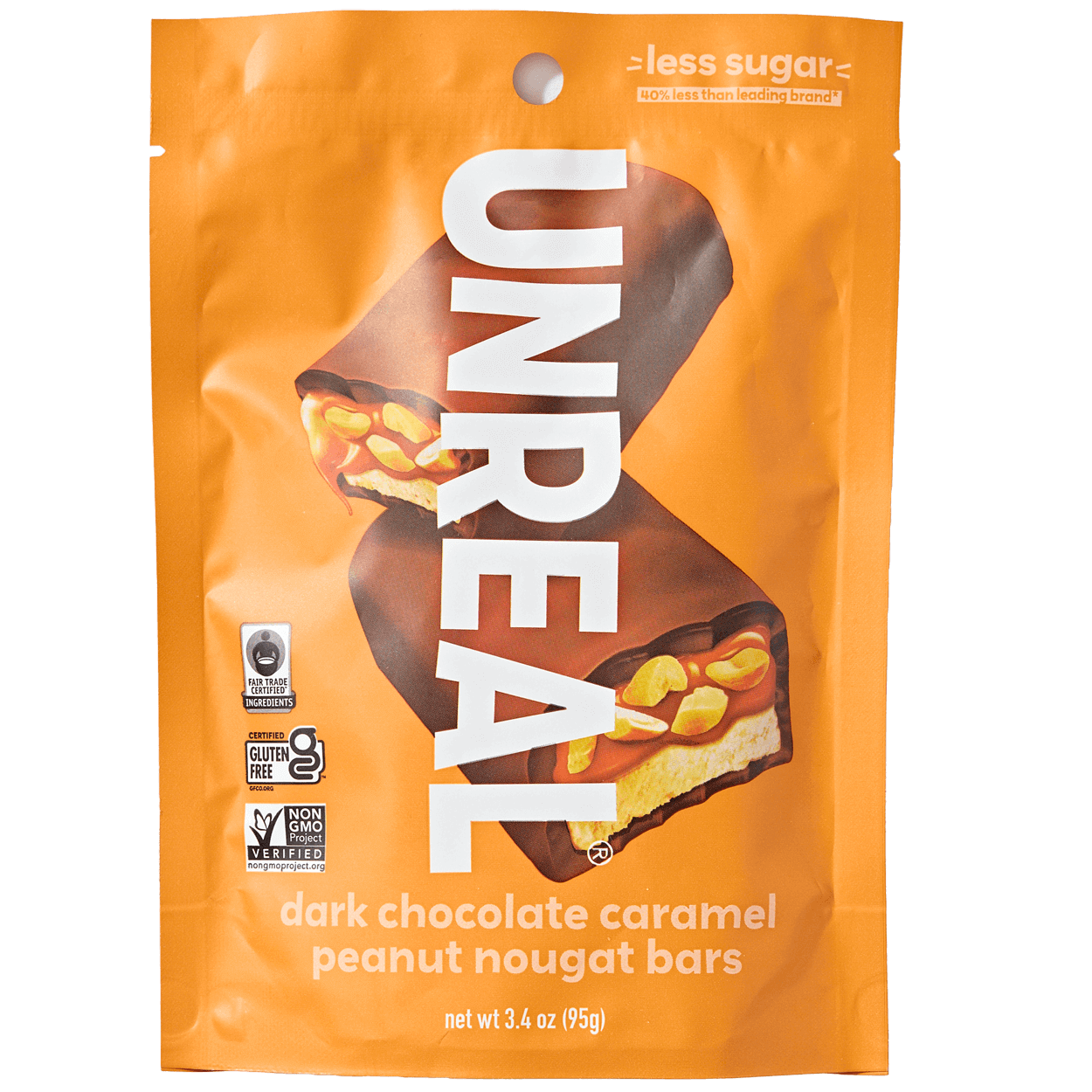 Gluten Free Dark Chocolate Caramel Peanut Nougat Bars 5 pack 2 of 2