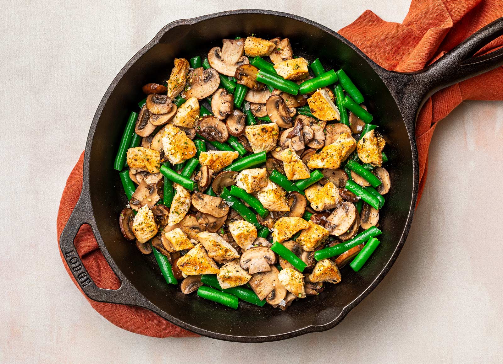 Chicken Breast, Green Bean + Mushroom Skillet