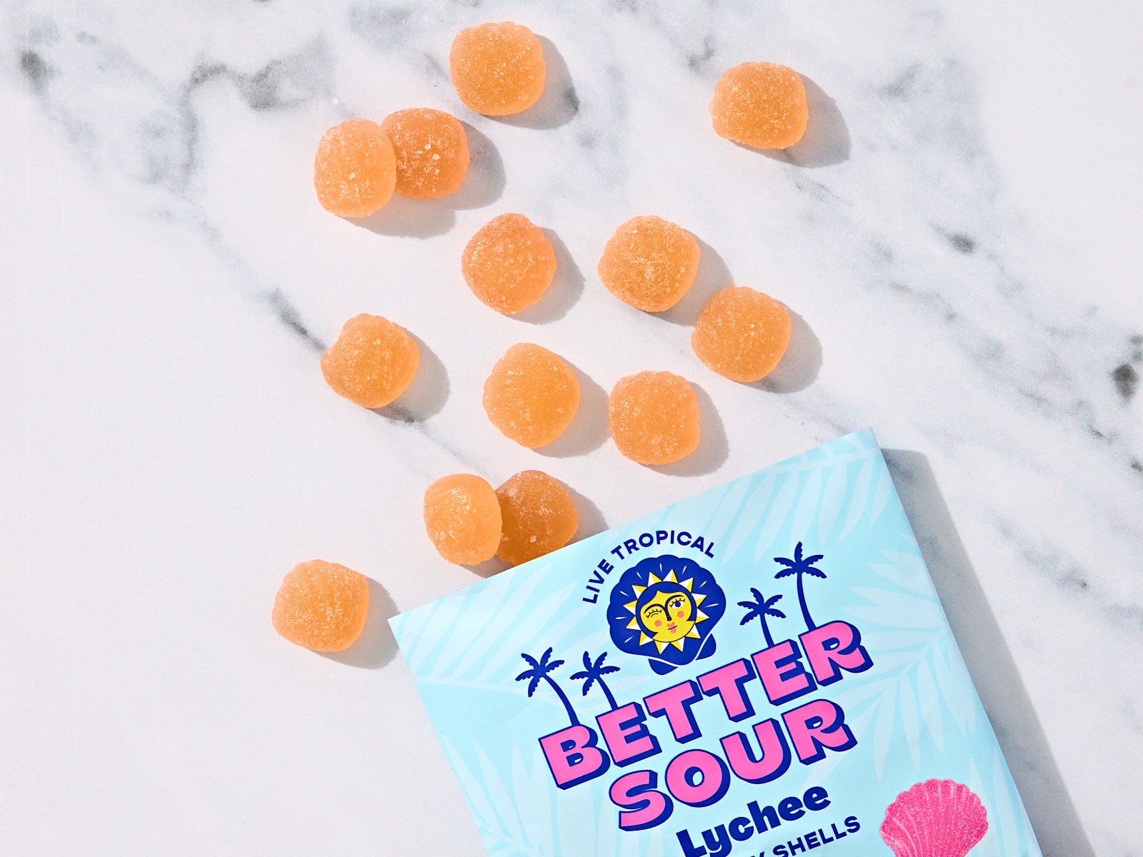 Lychee Sour Gummy Shells 1 of 2