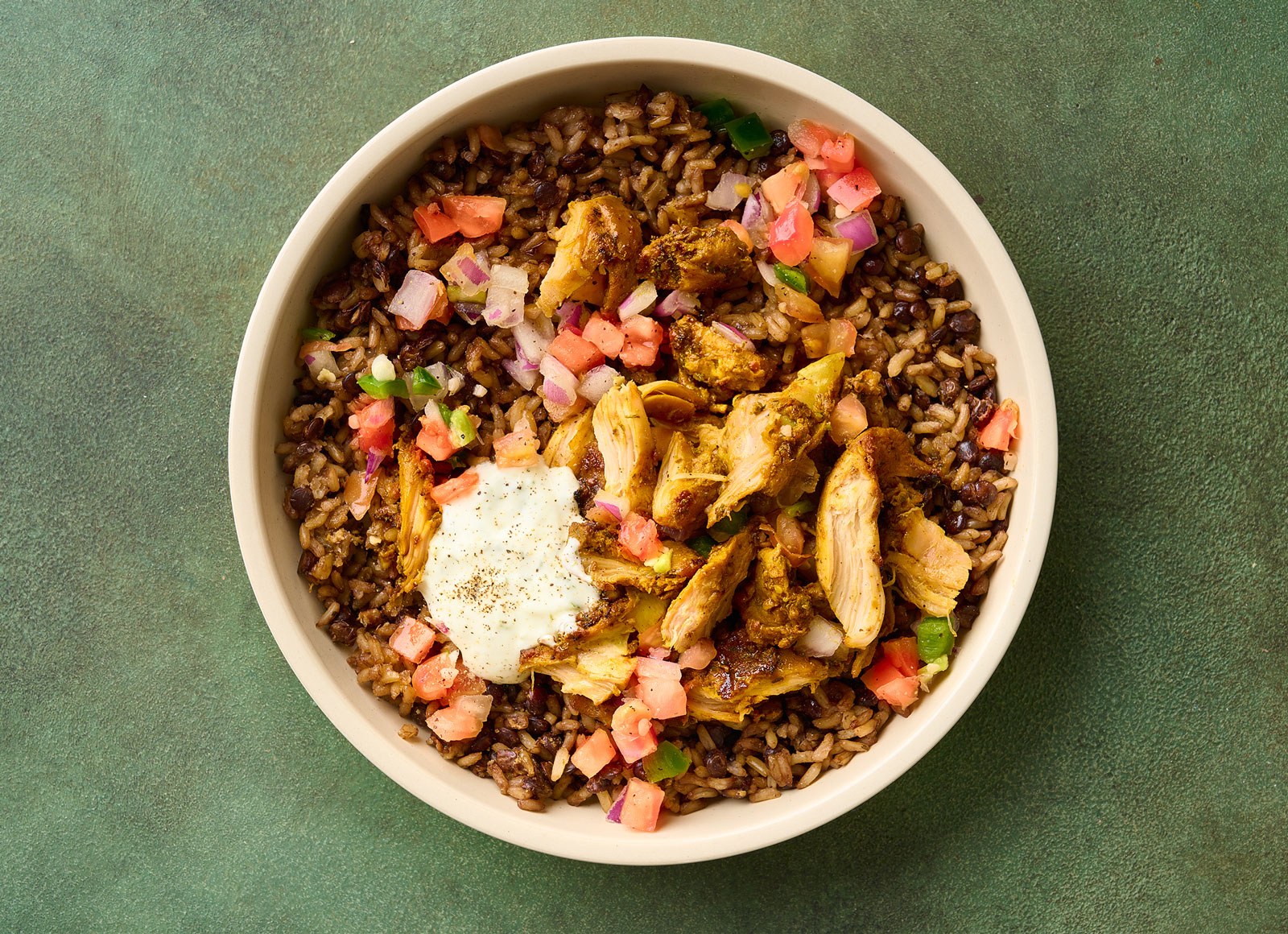 Tzatziki Chicken Shawarma Power Bowl with Lentil Quinoa Rice Mix