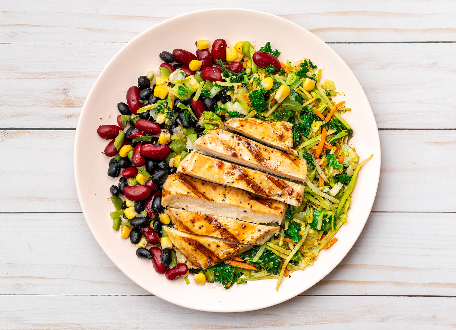 Super Grilled Seasoned Chicken Breast + Corn Salad Plate