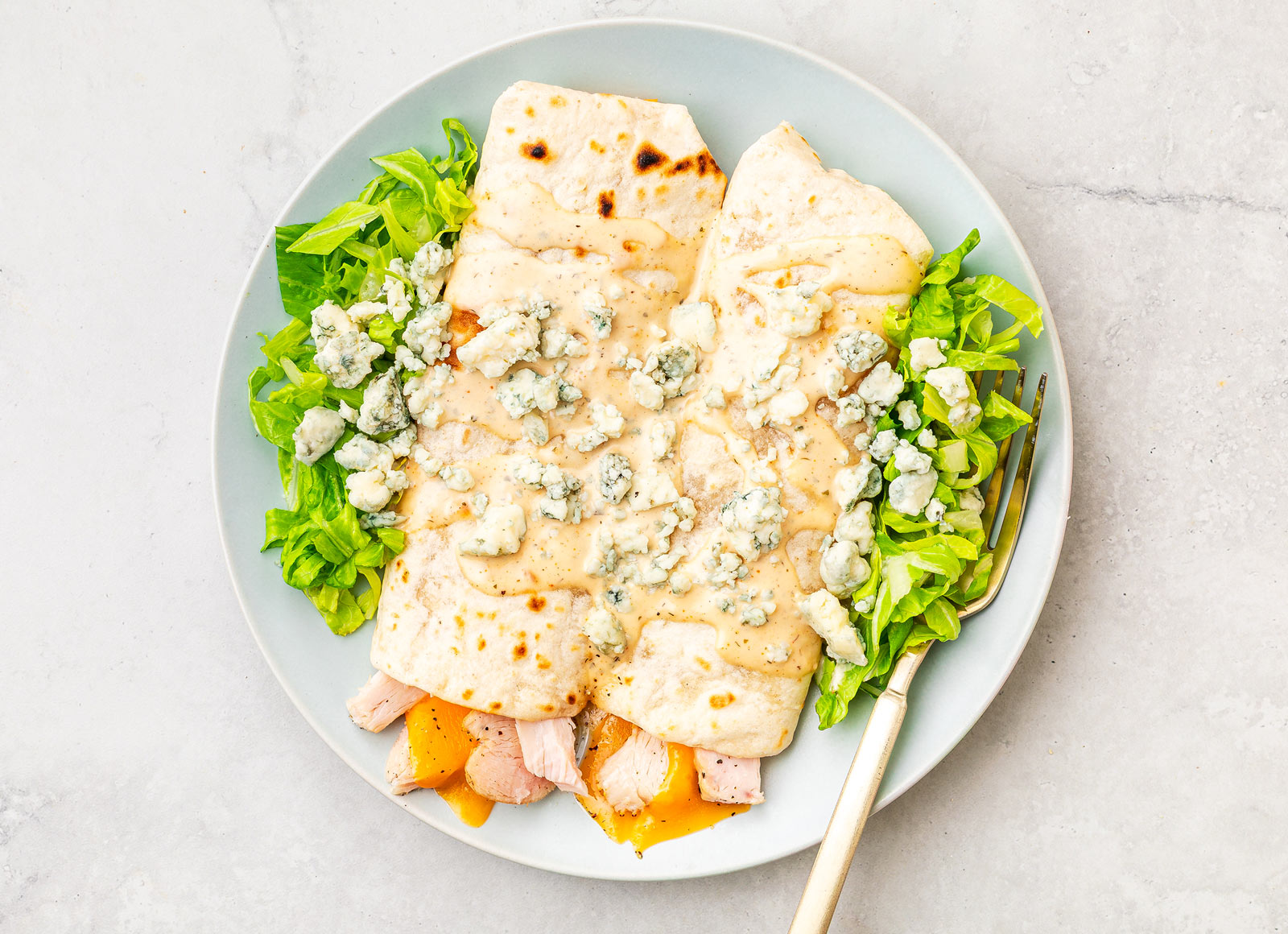 Buffalo n' Blue Chicken Chimichangas