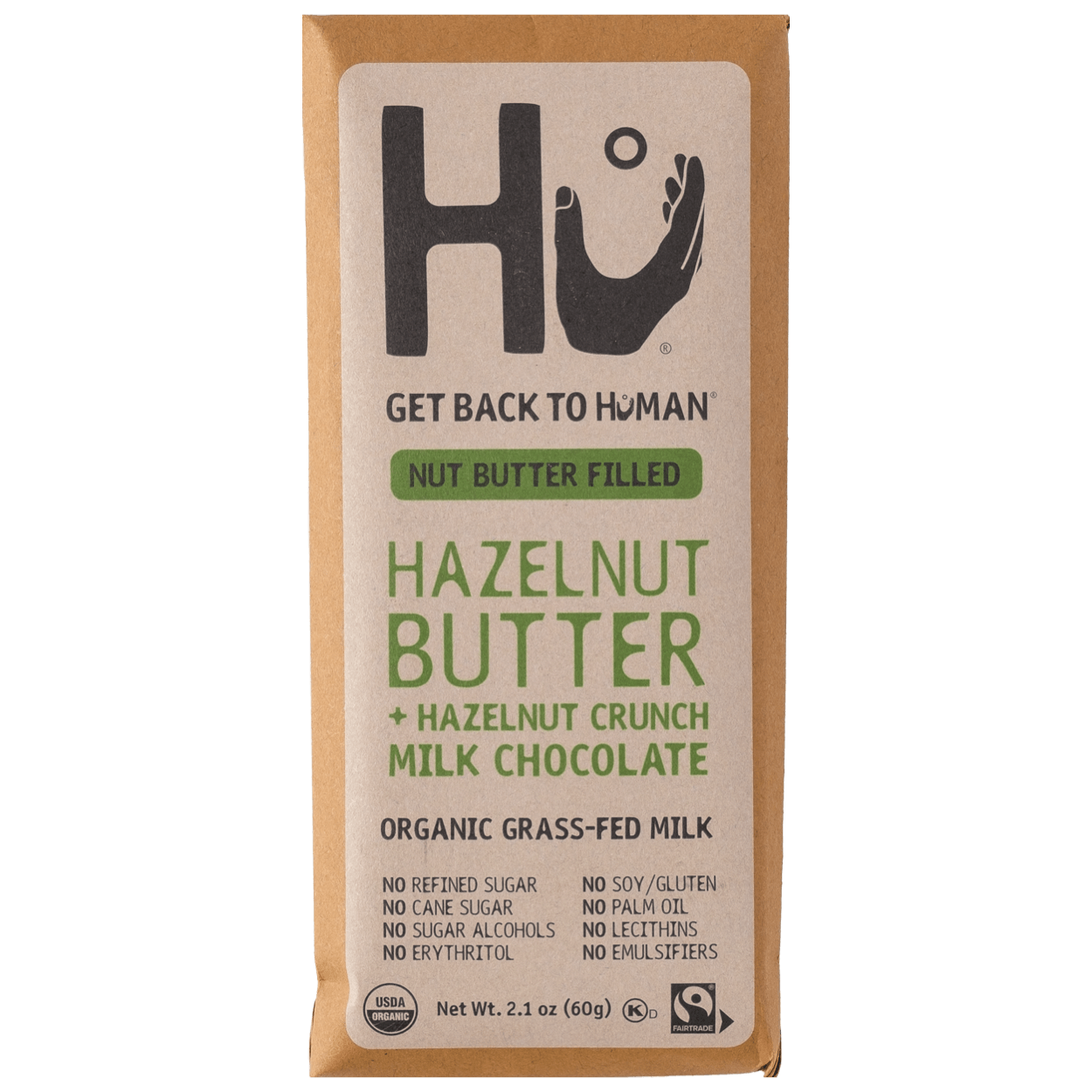 Organic Hazelnut Butter Crunch Milk Chocolate Bar 2 of 2