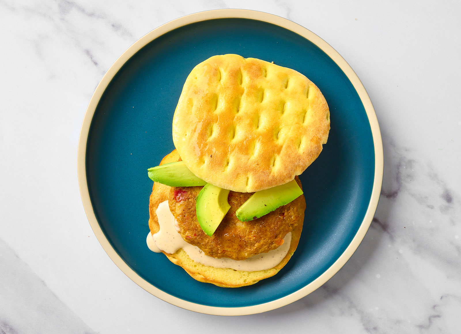 Sweet Potato + Avocado Veggie Burger