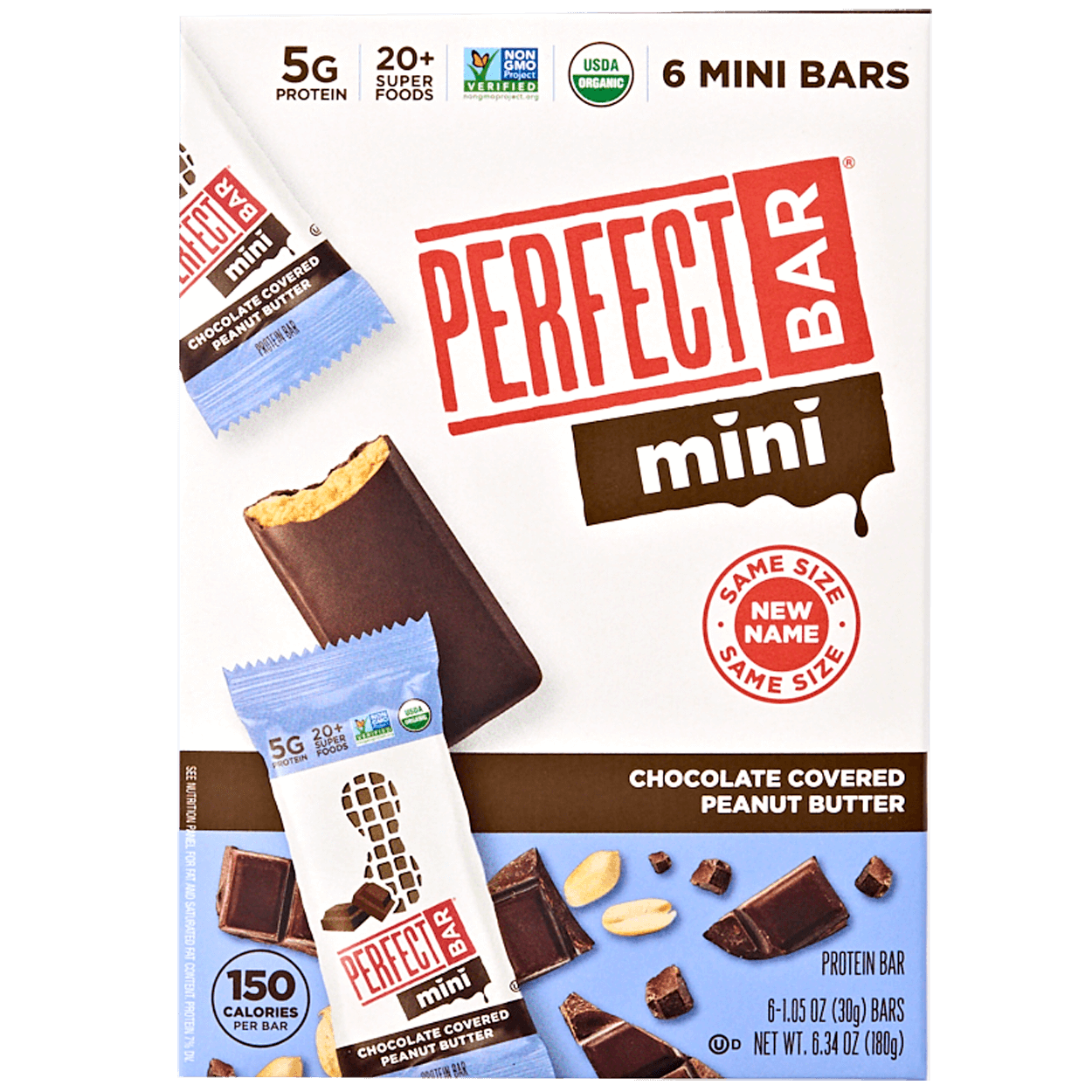 Organic Mini Chocolate Covered Peanut Butter Bar - 6 Pack 2 of 2
