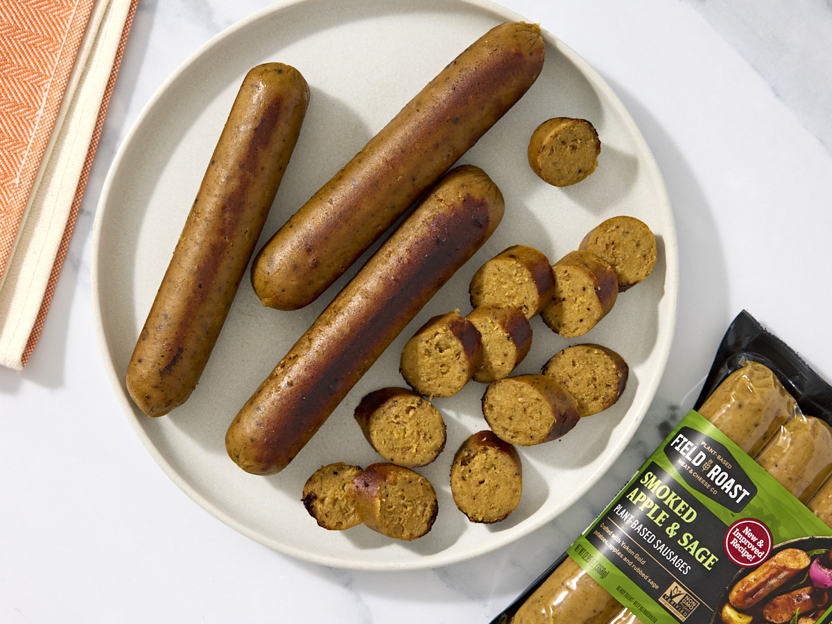Smoked Apple and Sage Plant Based Sausages - 4pk 1 of 2