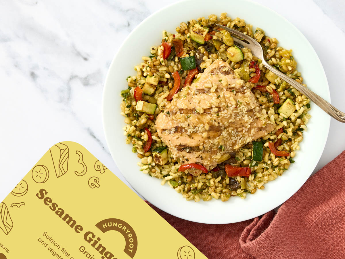 Sesame Ginger Salmon Grain Bowl 1 of 2