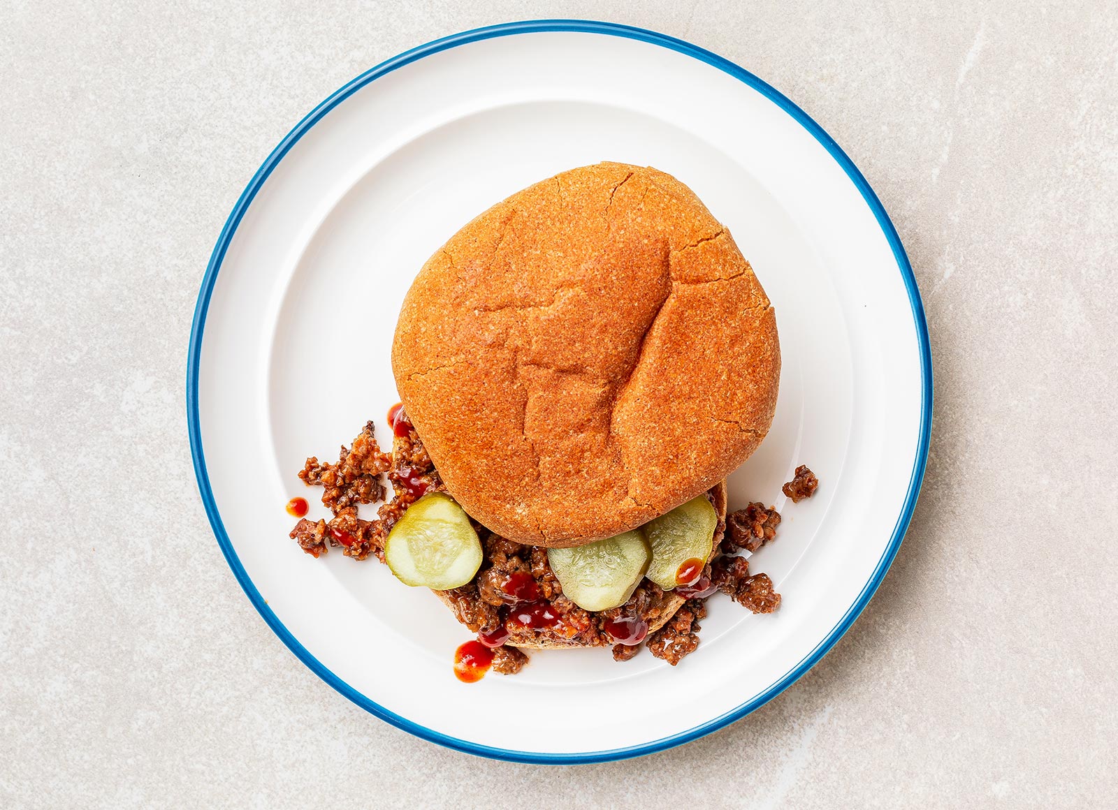 BBQ Sloppy Joes with Ground Beef Patties