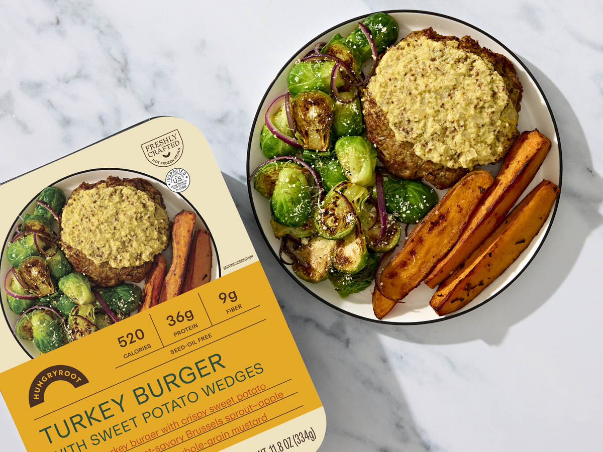 Turkey Burger with Sweet Potato Wedges 1 of 2