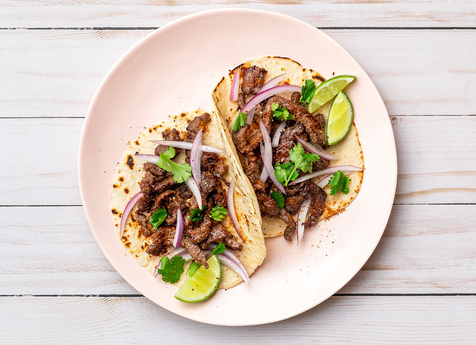 Seared Steak Tacos + Onion Salsa