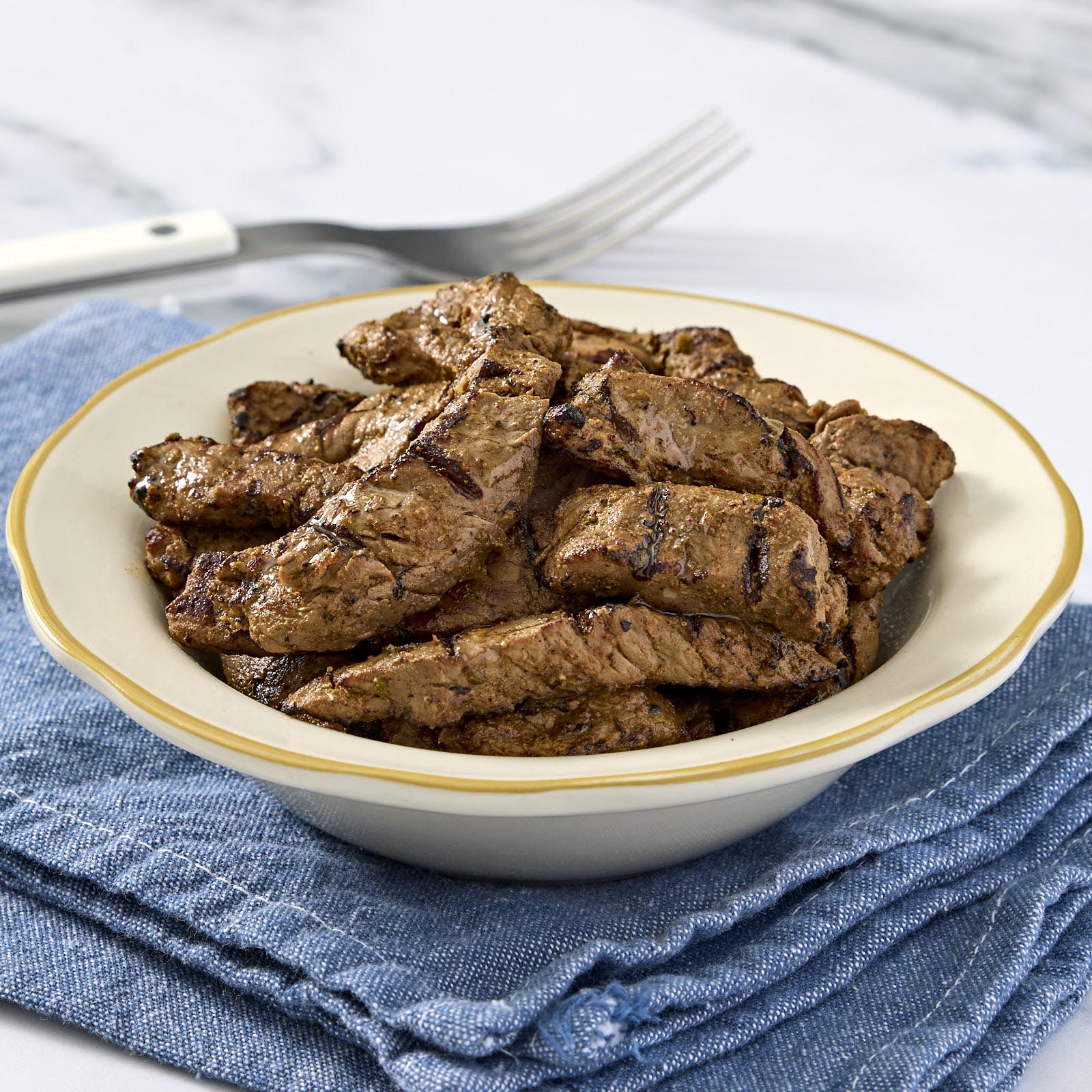 Grilled Barbacoa-Seasoned Beef Strips 1 of 2