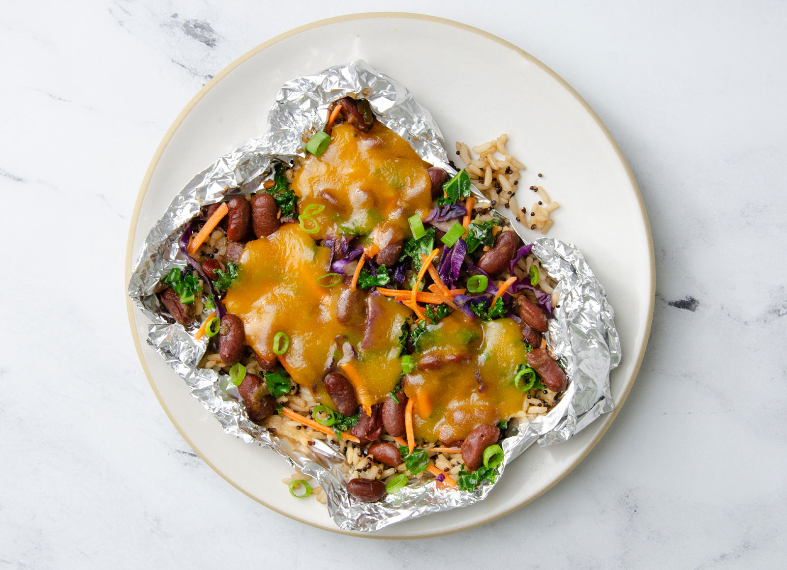 Easy-Cleanup Cheesy Rice + Beans