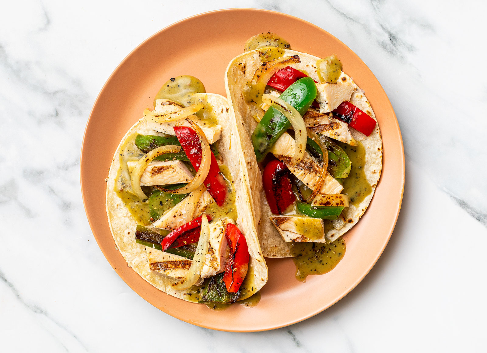 Green Chile Seasoned Grilled Chicken Breast + Veggie Tacos