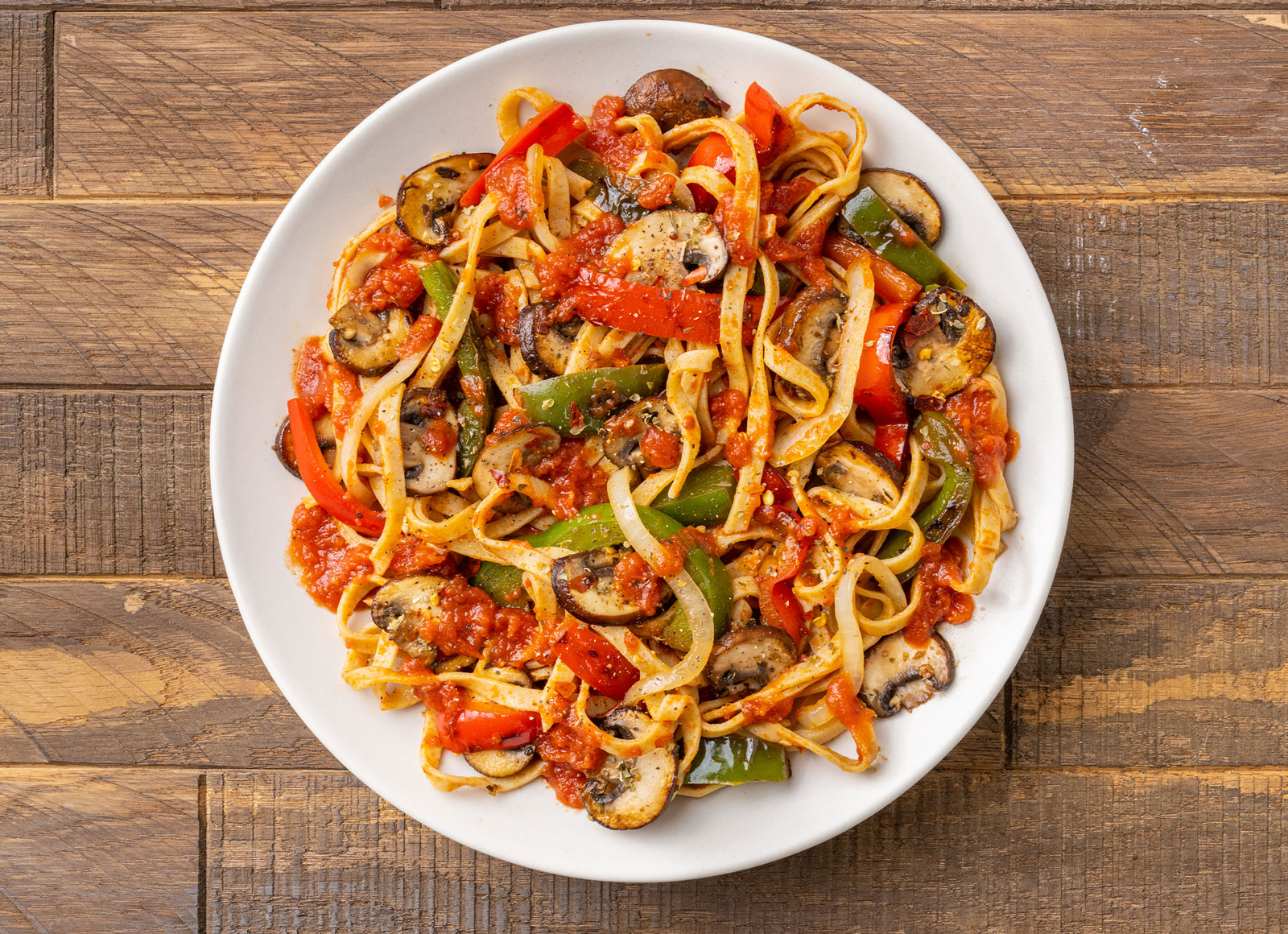 Veggie Linguine with Marinara