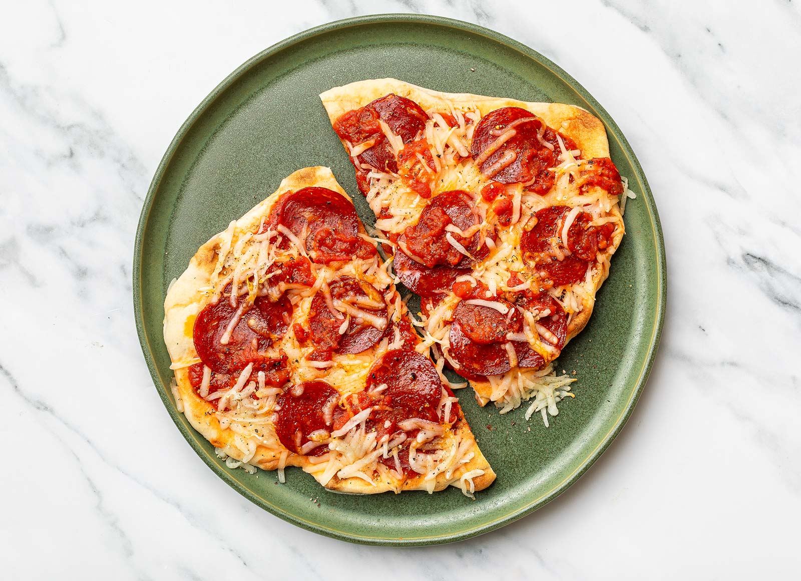 Pepperoni Naan Pizza