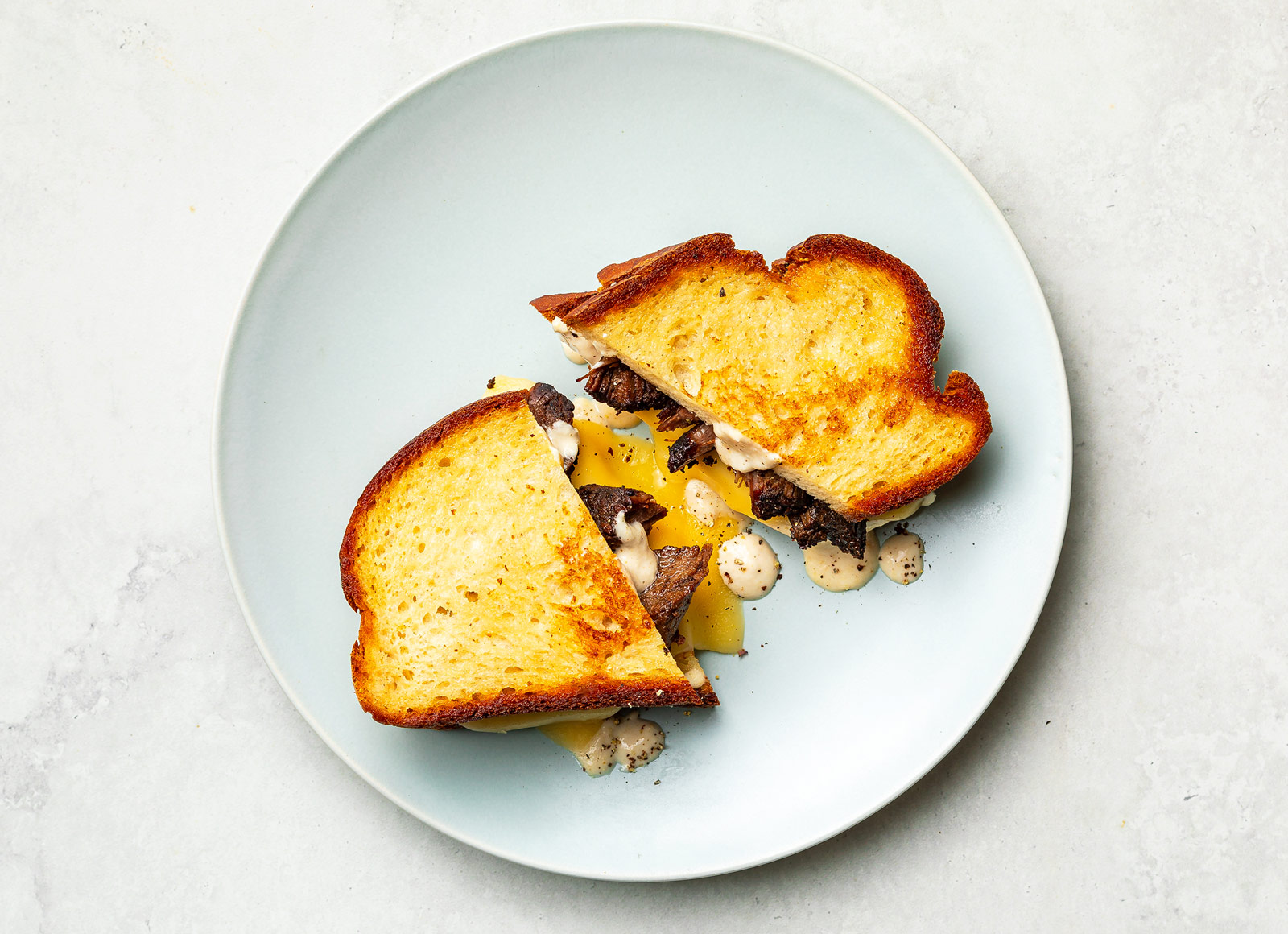 Creamy Horseradish Beef Short Ribs GF Grilled Cheese