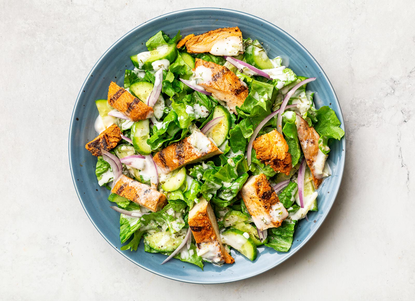 Mediterranean Blackened Chicken Salad