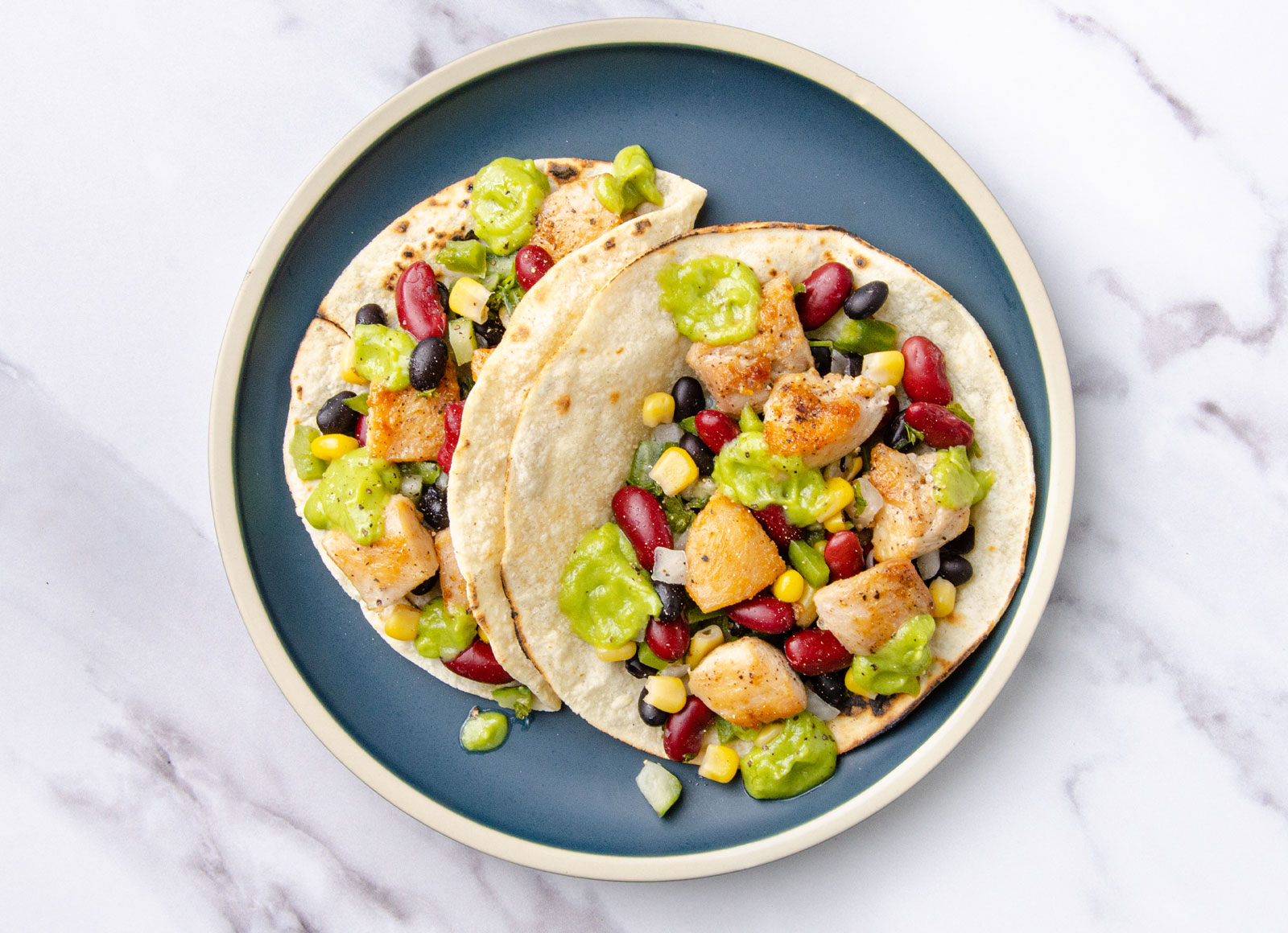 Juicy Chicken + Black Bean Tacos