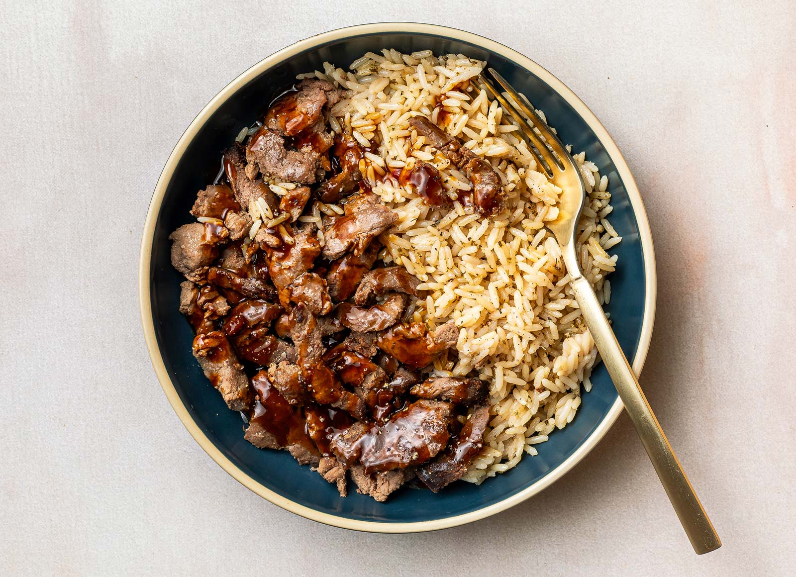 Honey Garlic Beef + Cilantro Lime Rice