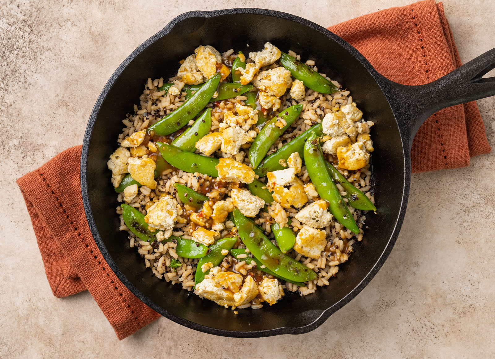 Snappy Sesame Ginger Savory Spiced Tofu Bites Bite Stir-Fry