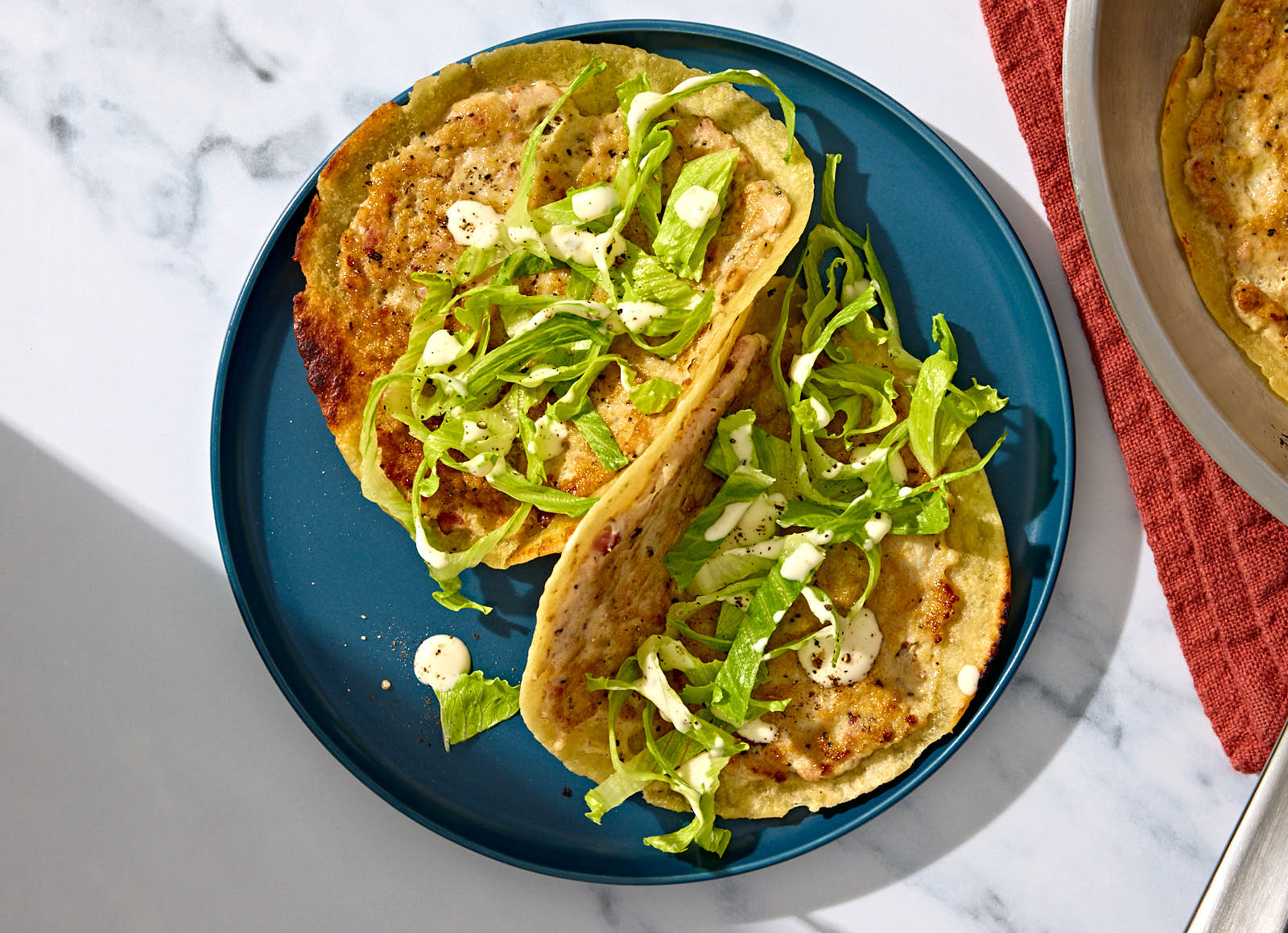 Smash Chicken Bacon Ranch Tacos