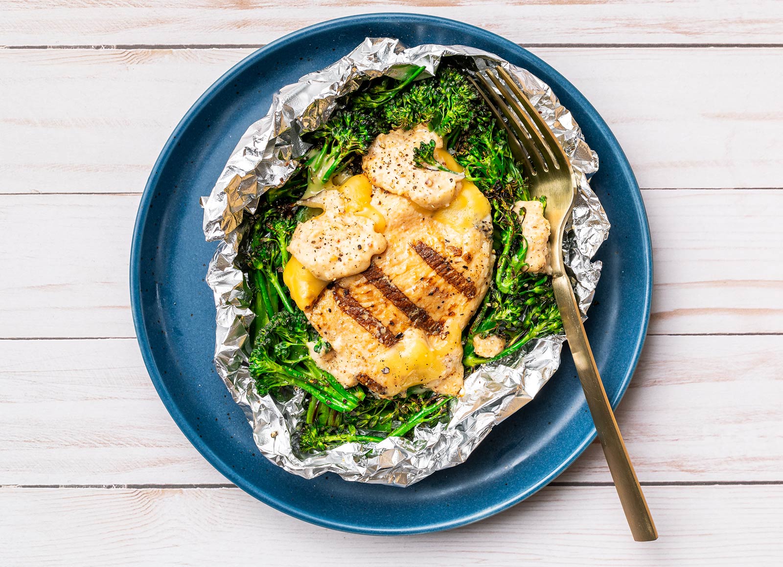 Cheesy French Onion Seasoned Grilled Chicken Breast + Broccoli