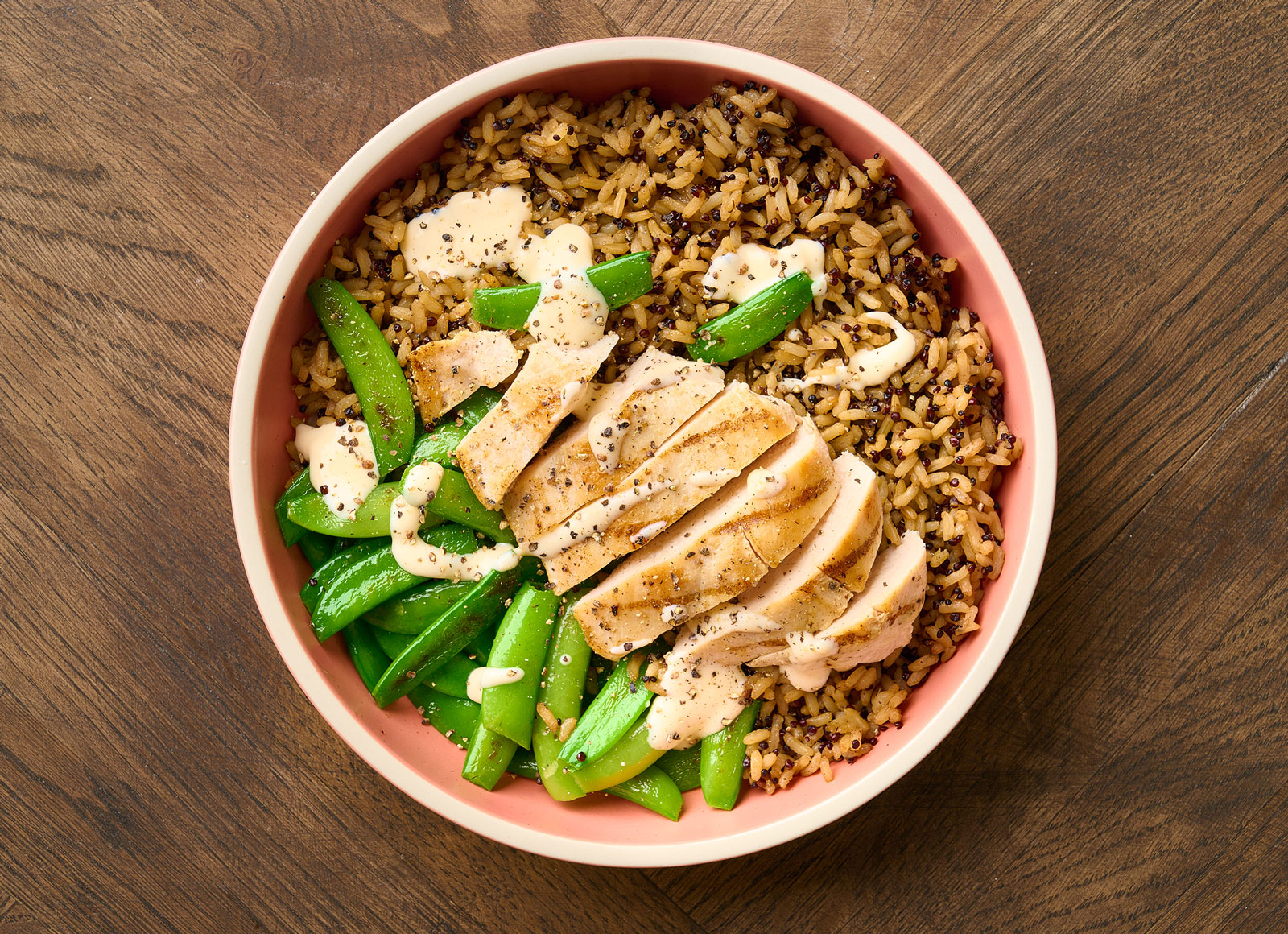 Garlic Parm Grilled Seasoned Chicken Breast Rice Bowl