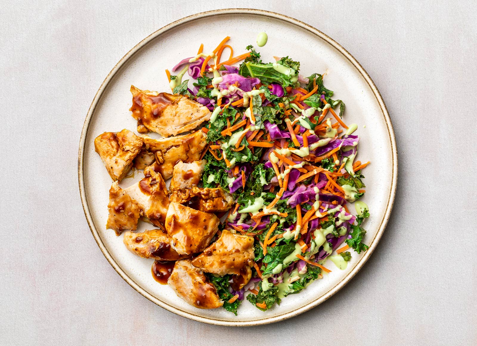 Korean BBQ Chicken + Herby Crunch Salad