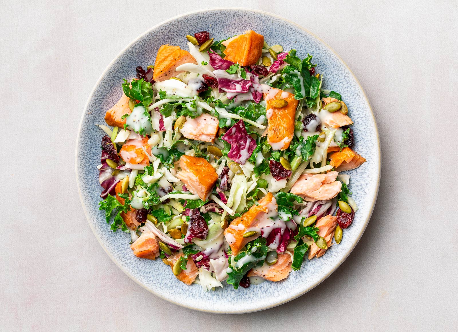 Smoked Salmon Sweet Kale Salad