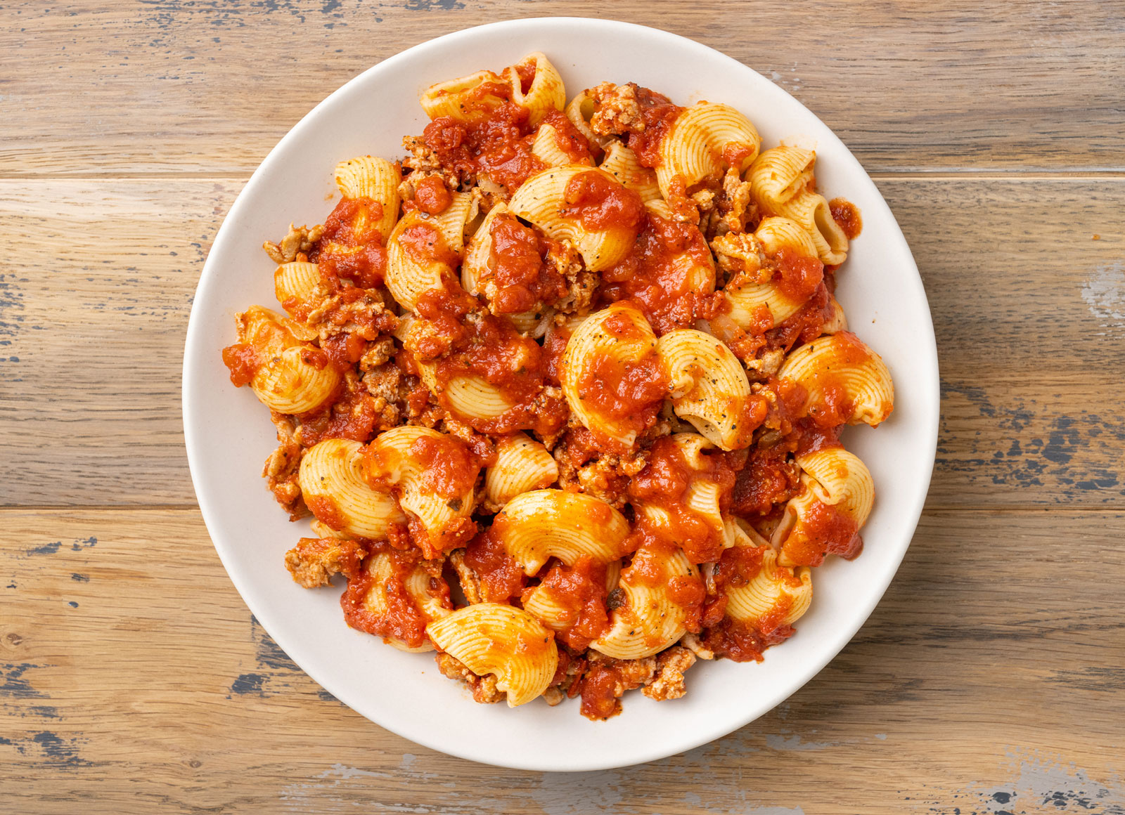 Pasta with Simplest Turkey Meat Sauce