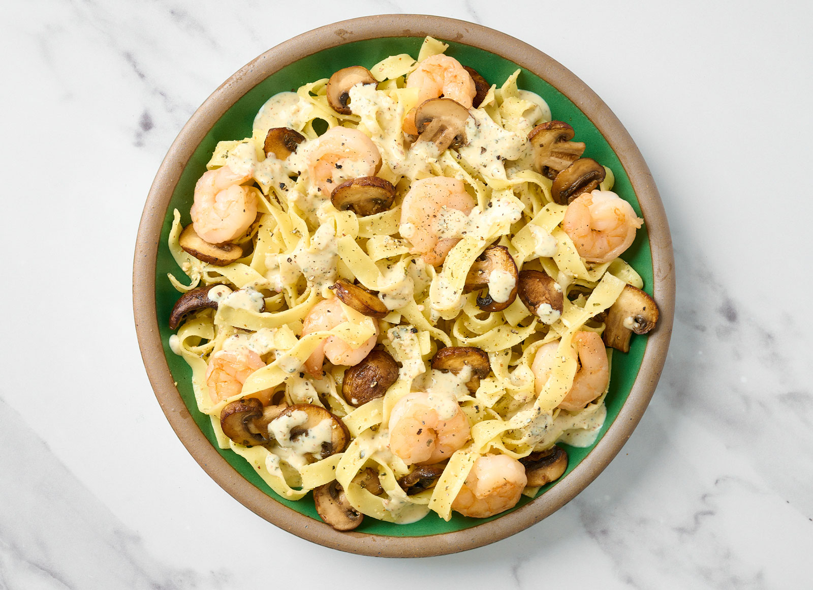 Spinach Artichoke Shrimp Tagliatelle