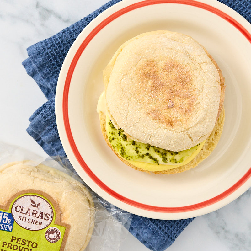 Pesto Provolone Breakfast Sandwich 1 of 2