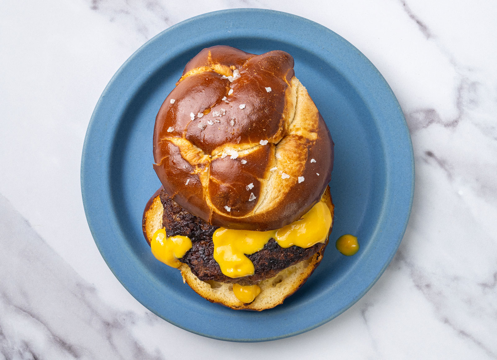 Beyond Burger on Pretzel Bun