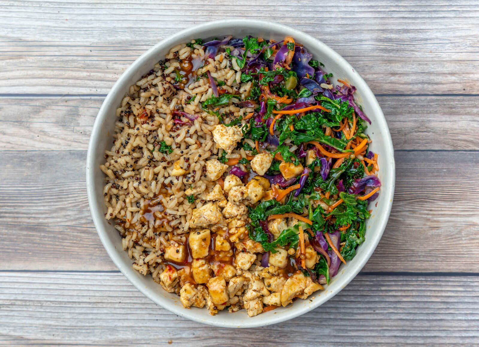 Tangy Tofu Bowl with Rainbow Veggies