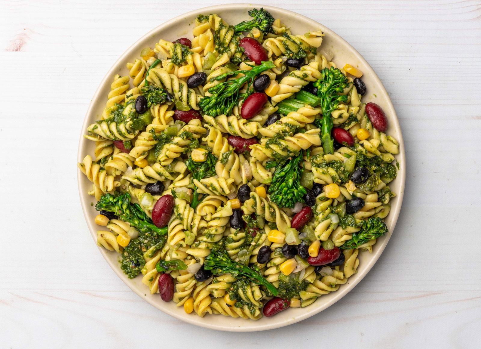 Kale Pesto Pasta Salad