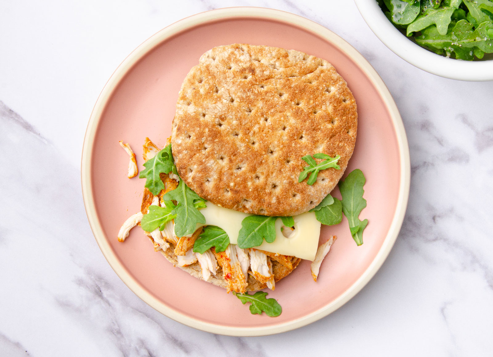 Deli-Style Chicken, Swiss + Arugula Sandwich