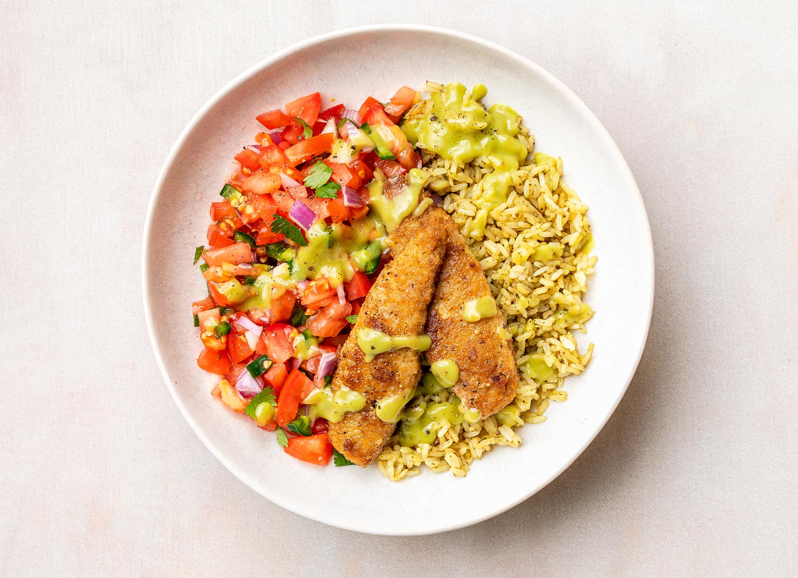 Super Fresh Salsa + "Chicken" Tender Bowl