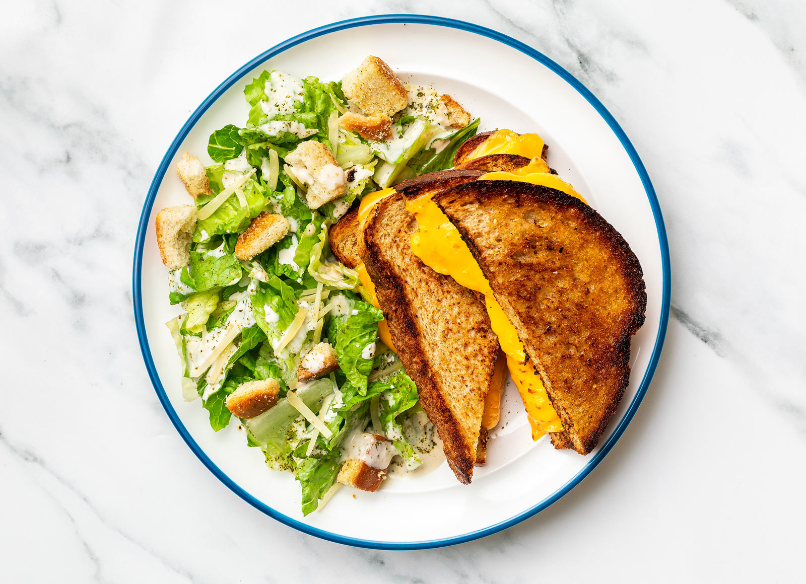 Classic American Grilled Cheese + Caesar Salad Hungryroot