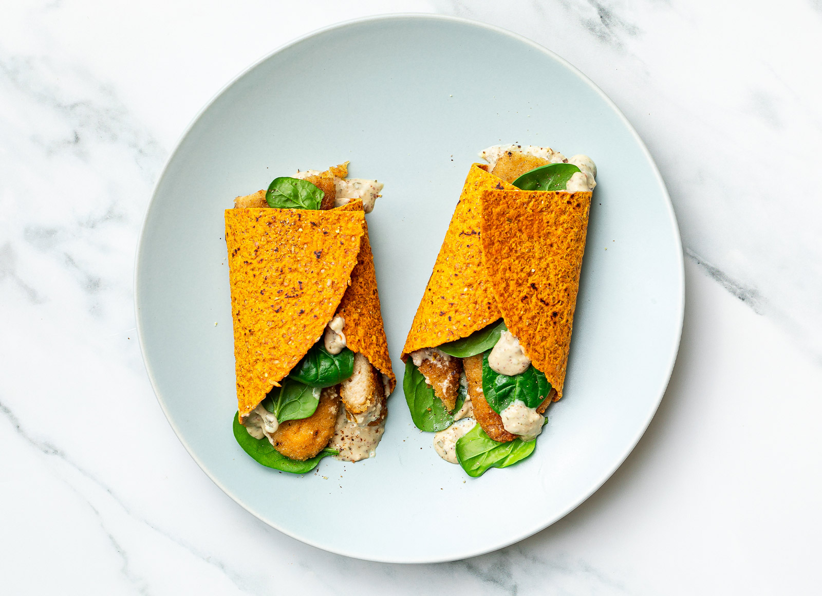 Spinach Artichoke Plant-Based Chicken Wrap-image