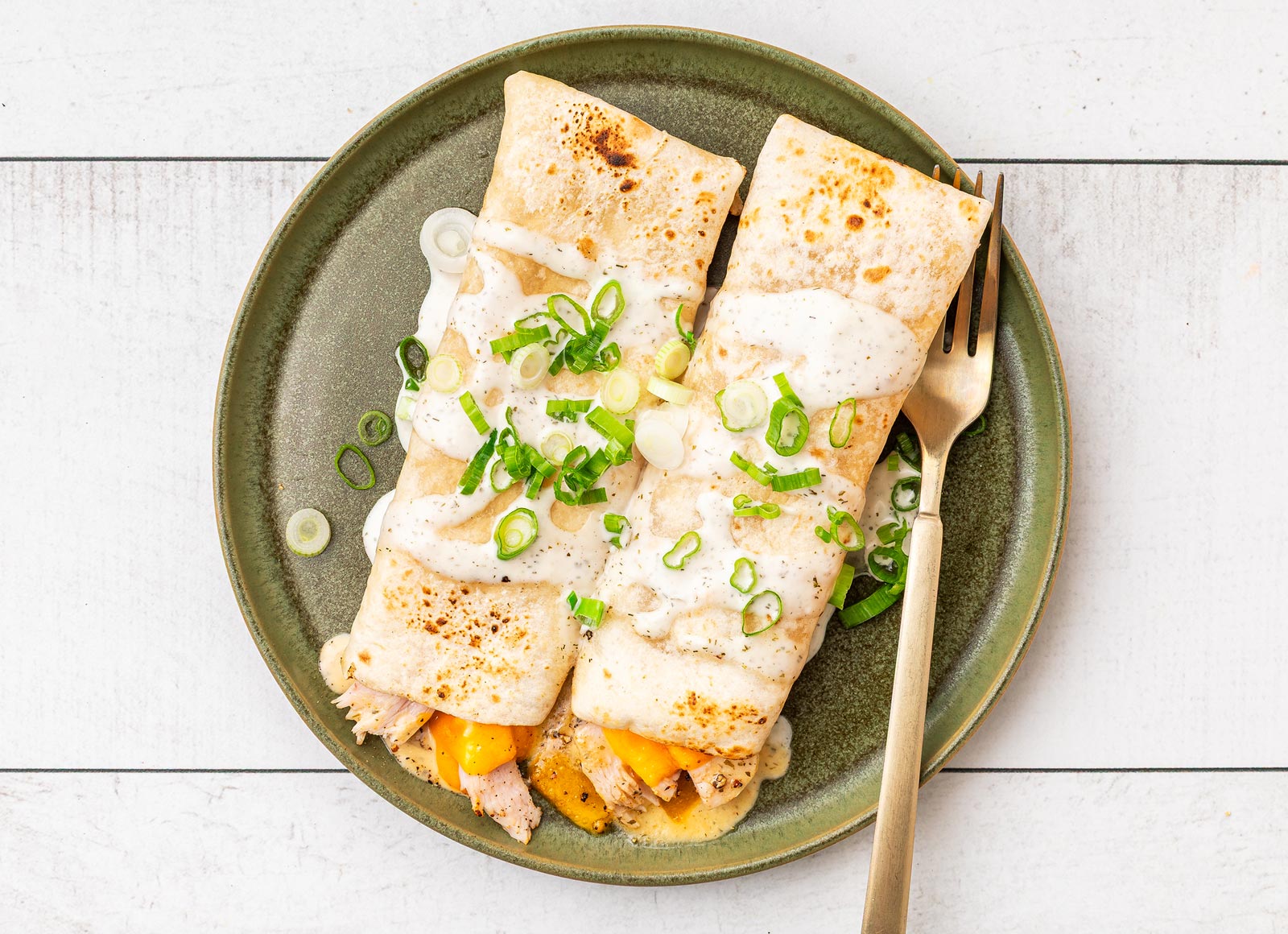 Baked Buffalo Chicken Chimichangas with Ranch