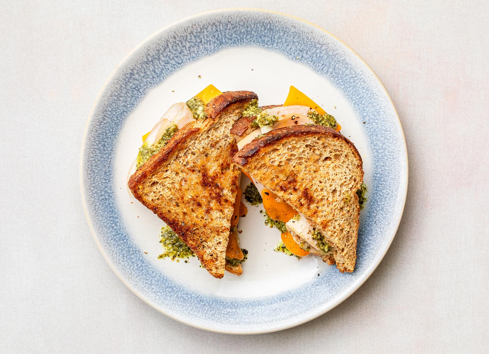 Turkey Basil Pesto Grilled Cheese Hungryroot