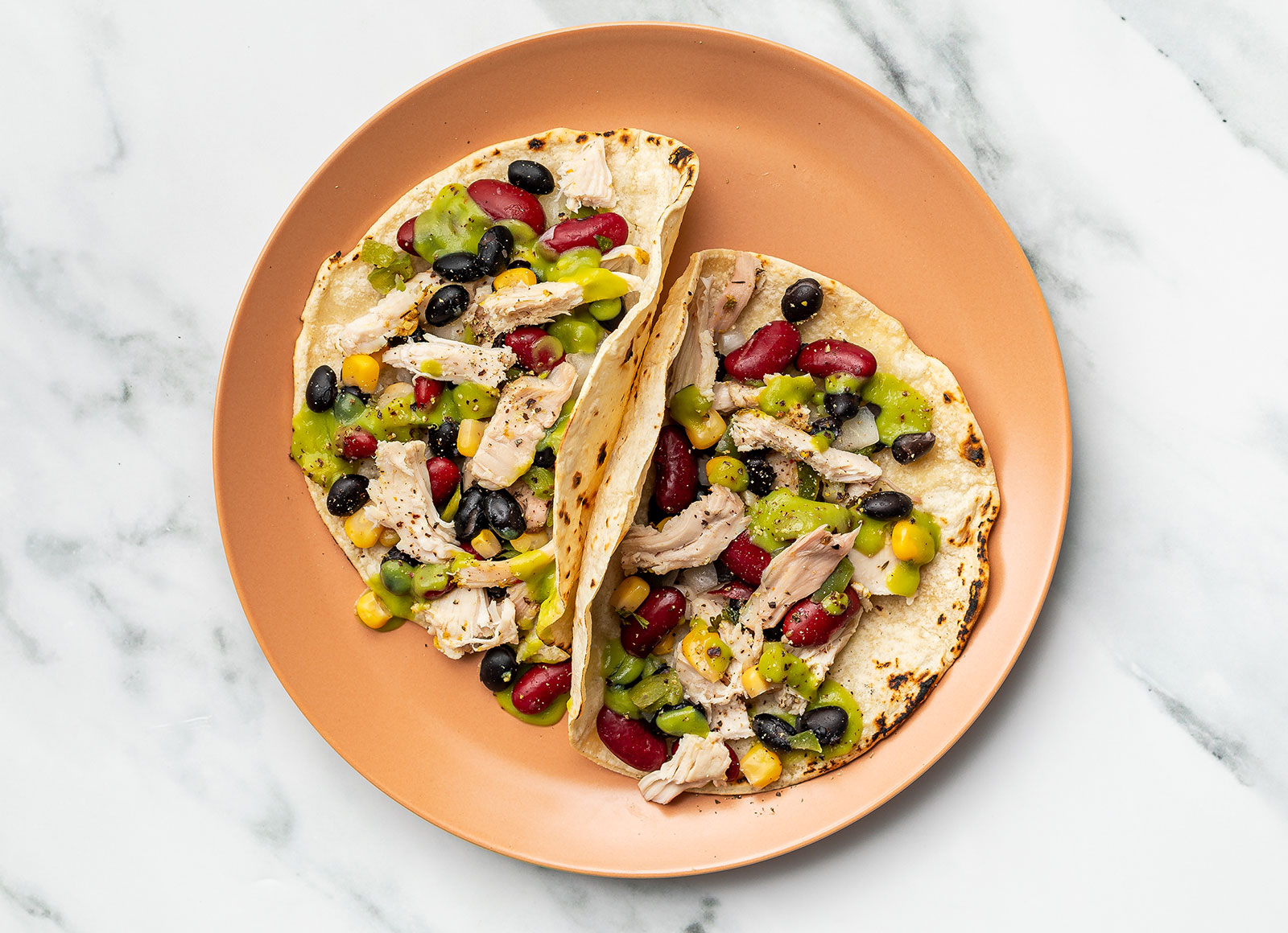 Juicy Chicken + Corn Tacos