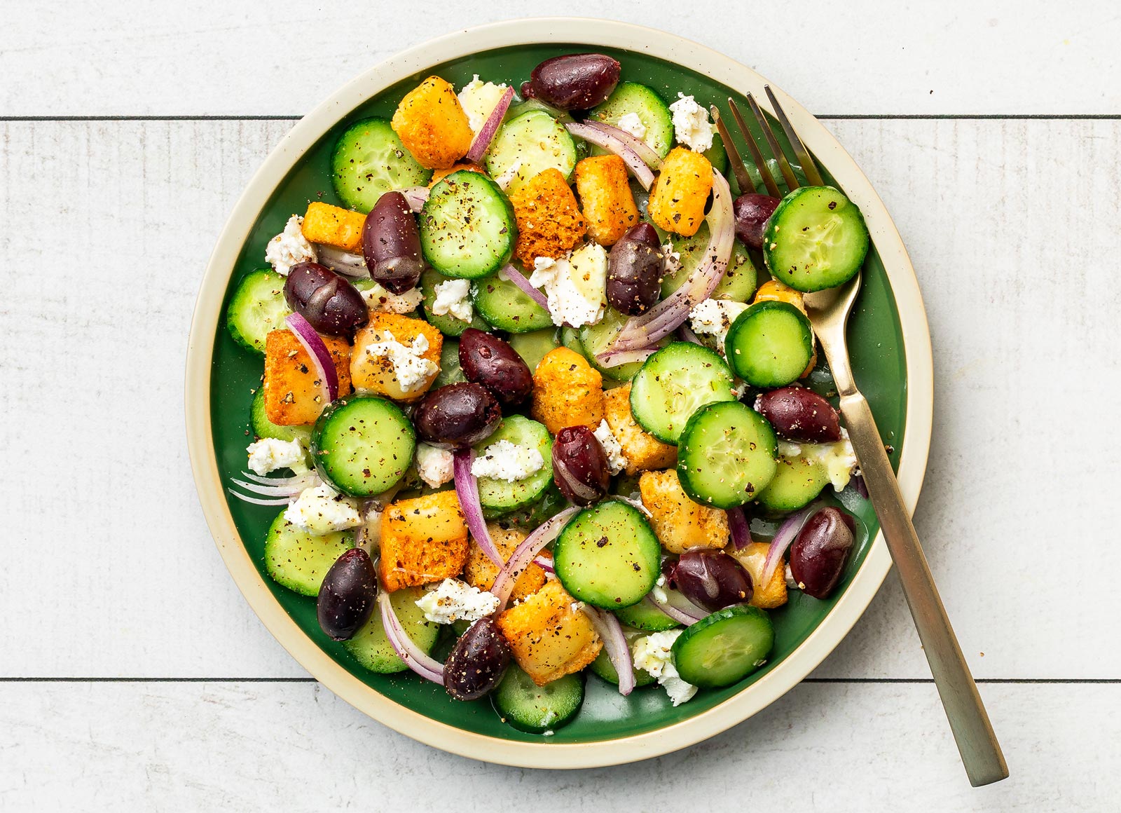 Greek Panzanella Salad