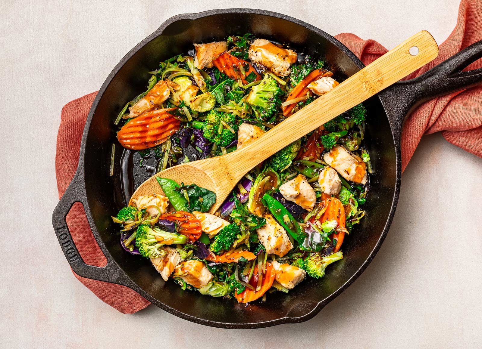 Korean BBQ Chicken + Teriyaki Veggies