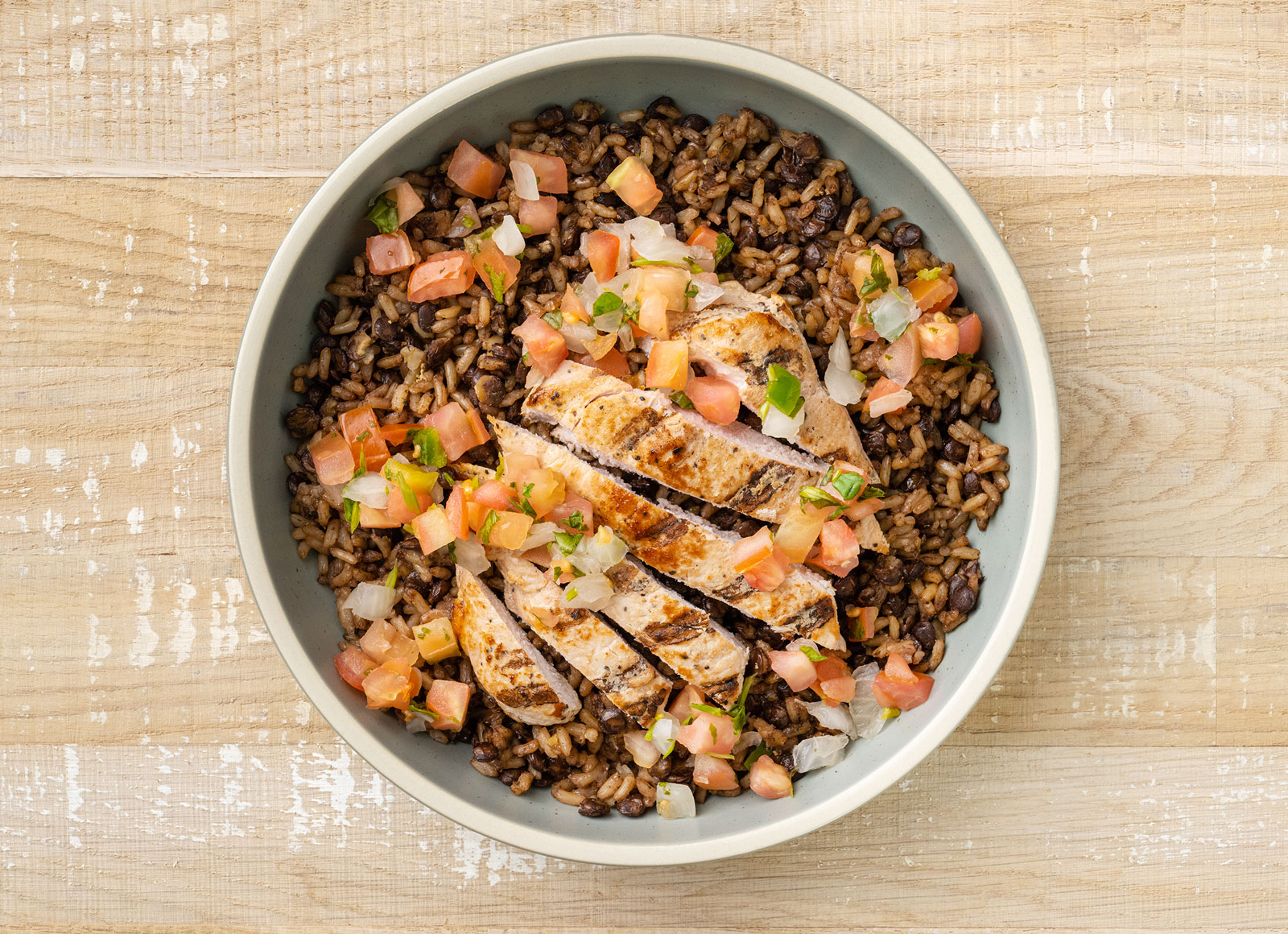 Grilled Pork Protein Bowl with Fresh Salsa
