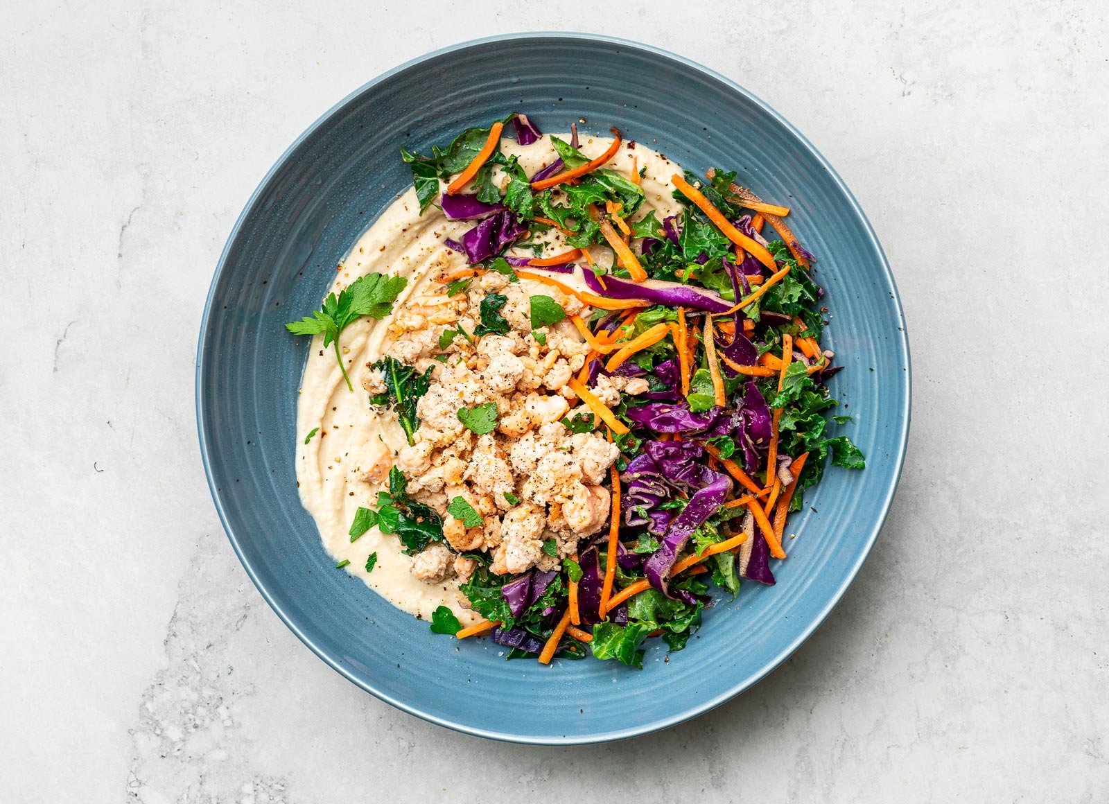 Extra Lemony Salmon Hummus Bowl Hungryroot