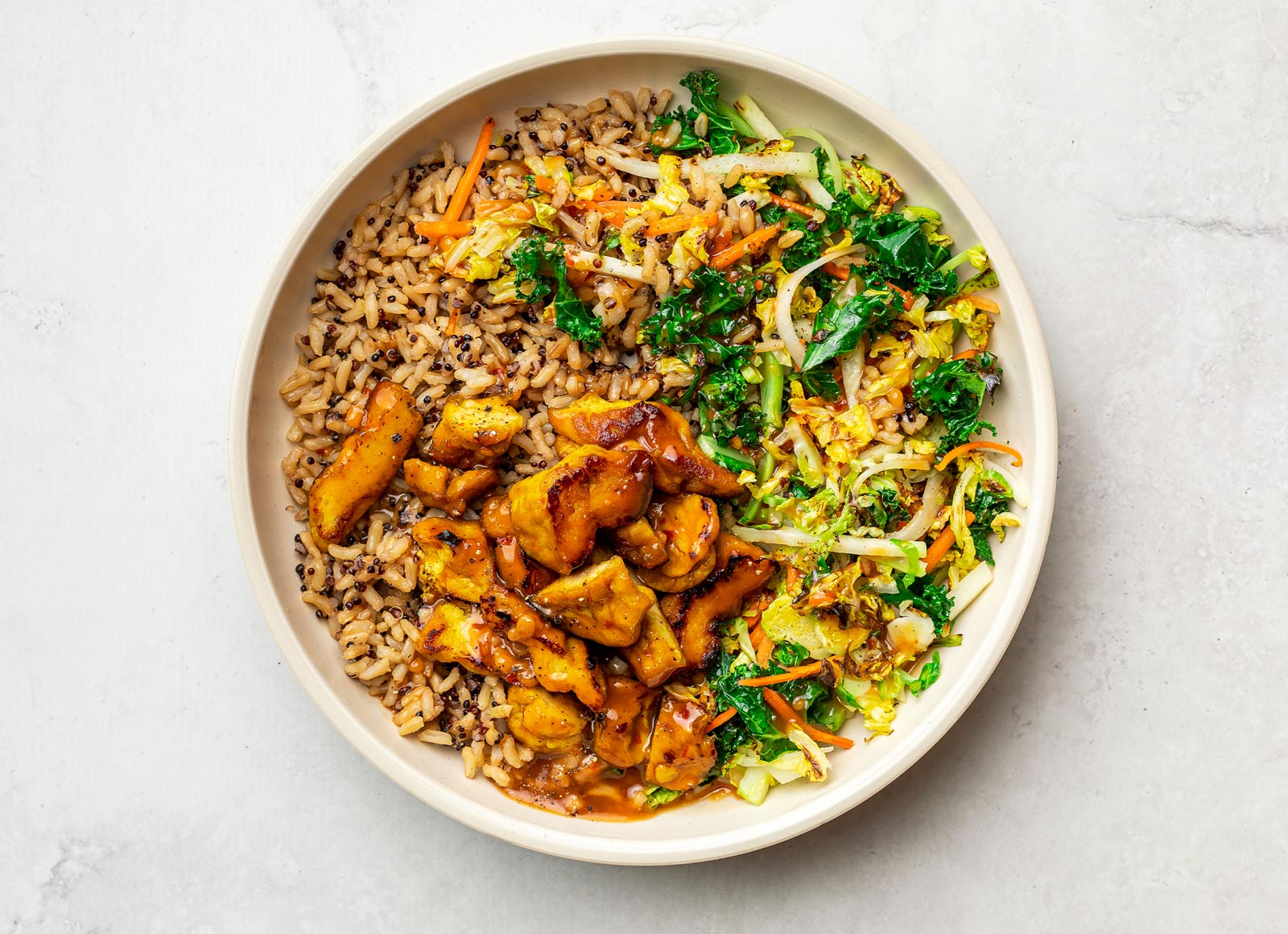 Super Gingery Lemongrass Tofu Rice Bowl
